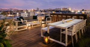 The Beacon roof-time terrace with modern seating and skyline views